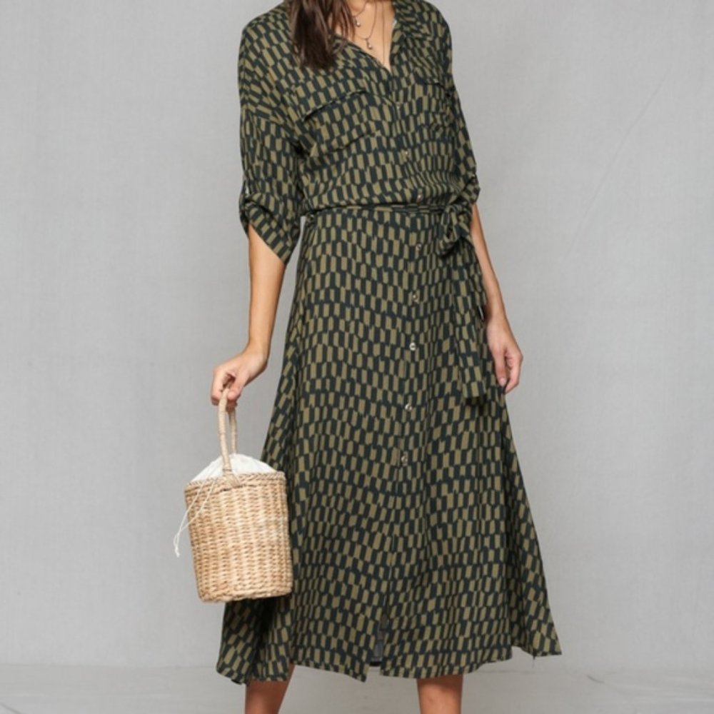 Checkered Midi Dress